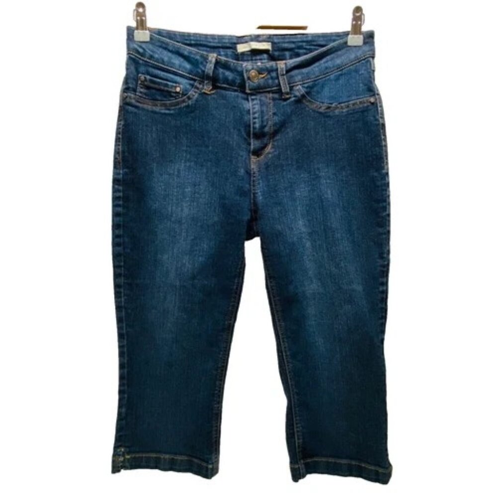 Canyon River Blues Jean Capris Women's 10 Blue Dark Wash High Rise Stretch Denim